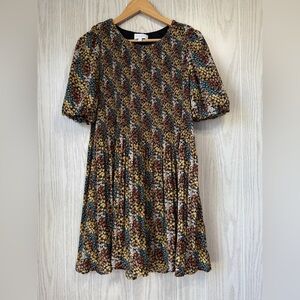 Love & Piece Pleated Boho Floral Dress Size M EUC